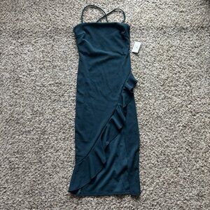 NWT Windsor Store Women's Teal Dress Straps Fancy Spaghetti Club Small